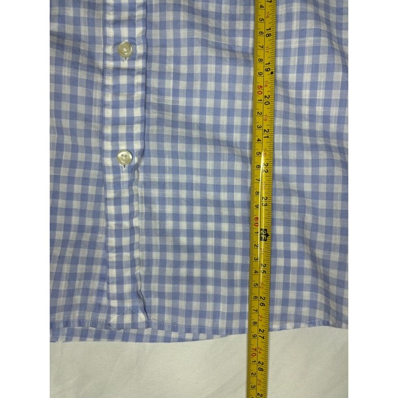 Ralph Lauren Medium Sky Blue Gingham Check Short Sleeve Button Shirt Classic Fit - Picture 6 of 8